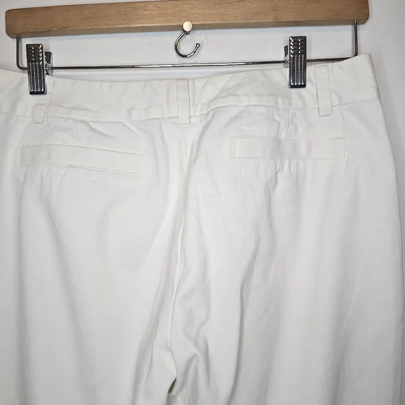 Etcetera Women's White Lined Casual Career Trousers Size 6 - Picture 5 of 6